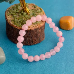 Rose Quartz Natural Crystal Bracelet
